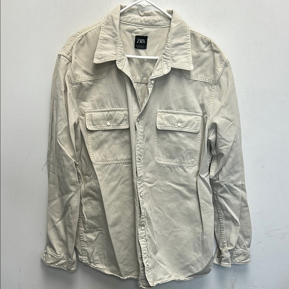 Zara Men's khaki shirt Jacket - Picture 1 of 4